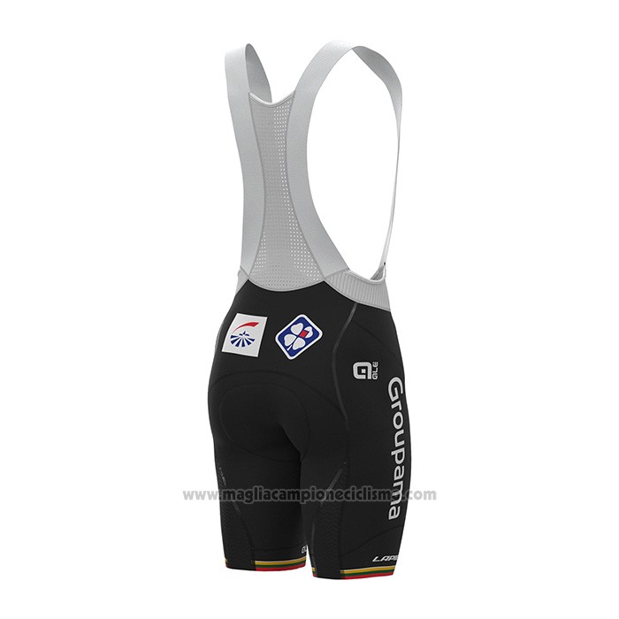 2022 Abbigliamento Ciclismo Groupama FDJ Bianco Giallo Verde Rosso Manica Corta e Salopette